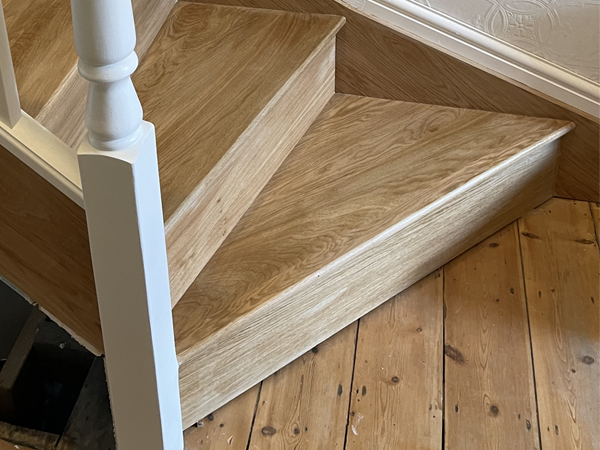 the angled bottom step