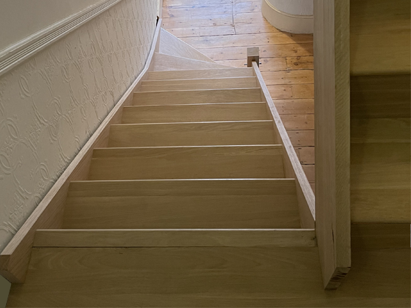 Downward view of the stircase