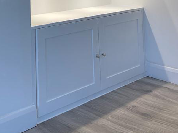 close up of fitted cupboard