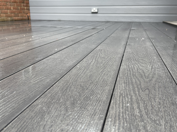Close up of the Composite decking