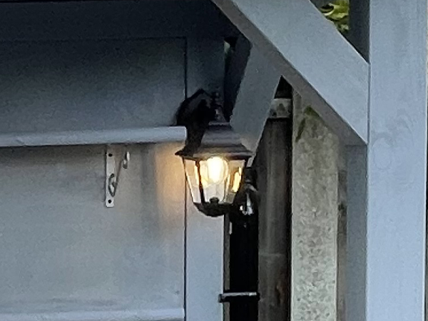 Close up view of the vintage lamp