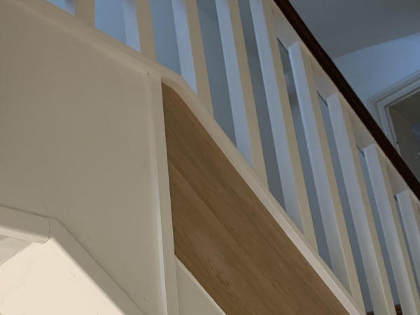 Angled view of the spindles
